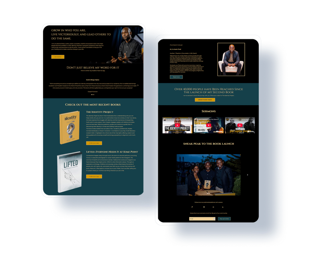 Author web design portfolio