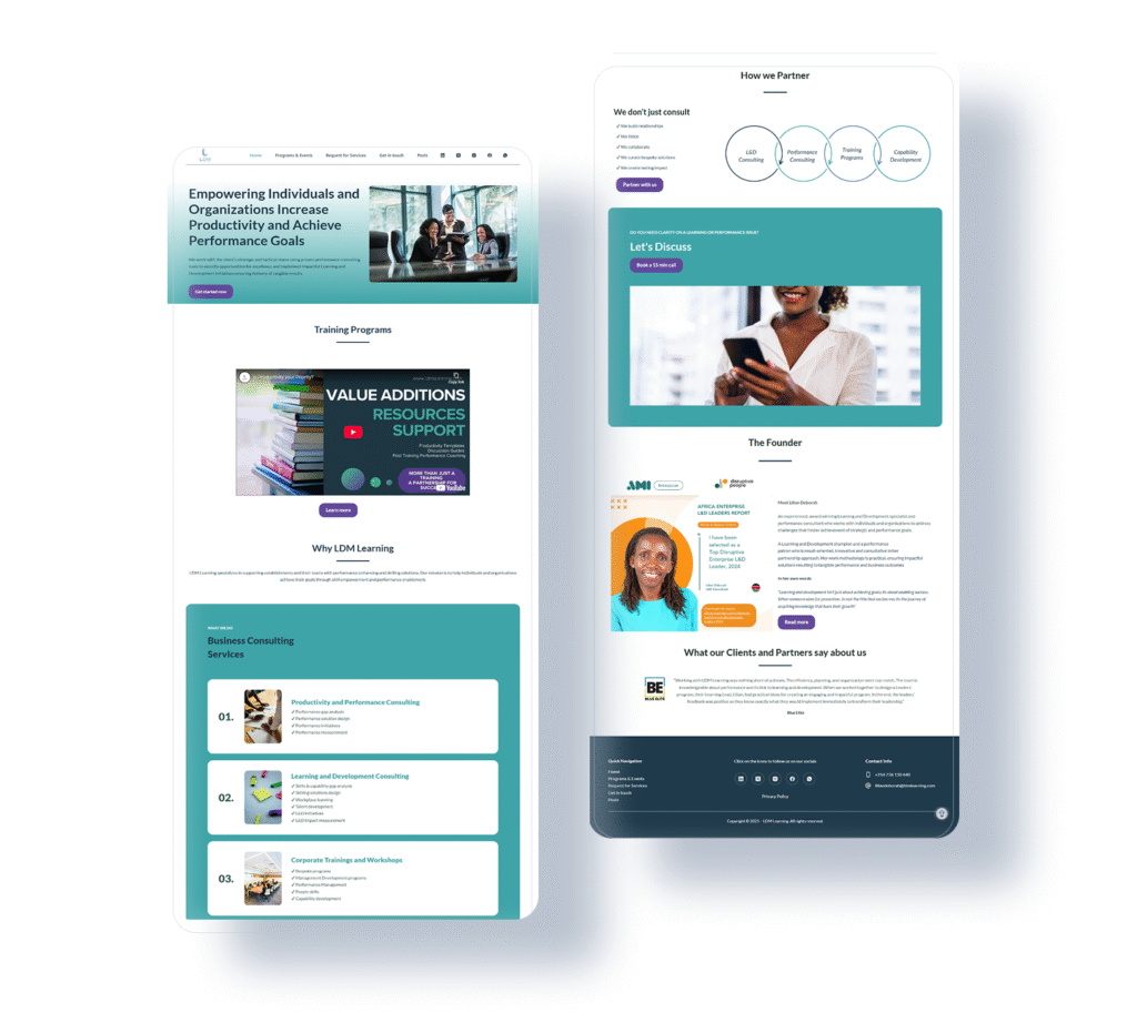 LDM web design portfolio
